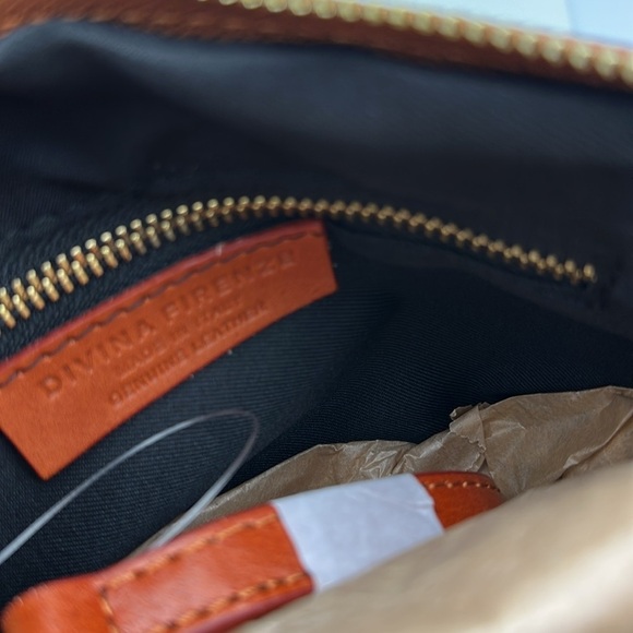 Divina Firenze | Bags | Divina Firenze Genuine Italian  Divina Firenze Genuine Italian Leather Cognac Shoulder Bag converts to crossbody